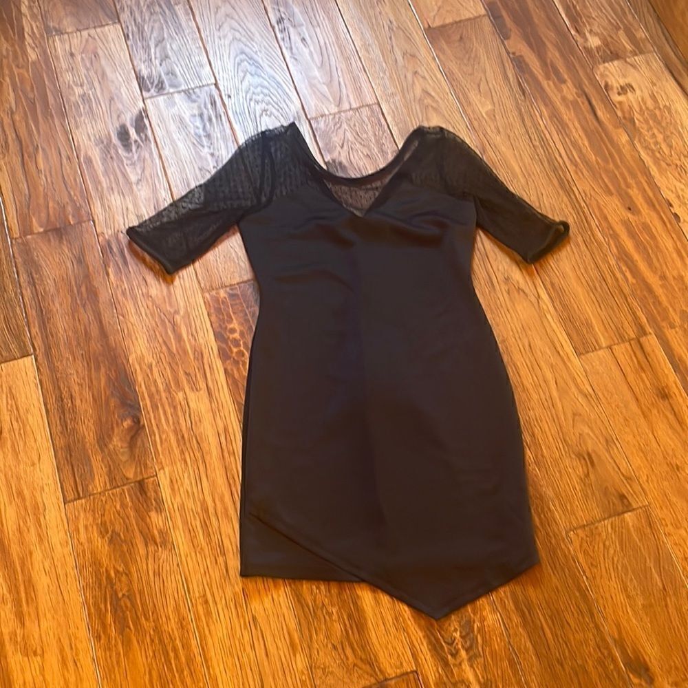 Black sheer mini dress 